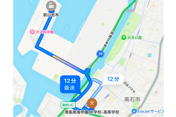 高石市近辺の地図画像